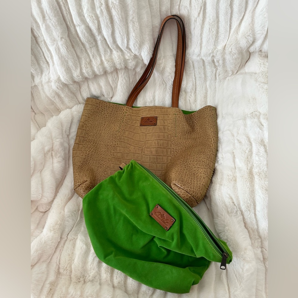 Patricia Nash Leather Embossed Croc Tote
